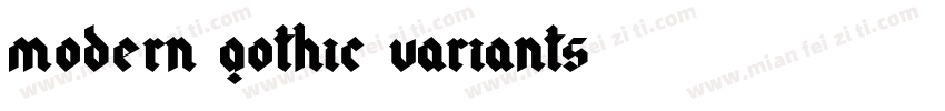 Modern Gothic Variants字体转换